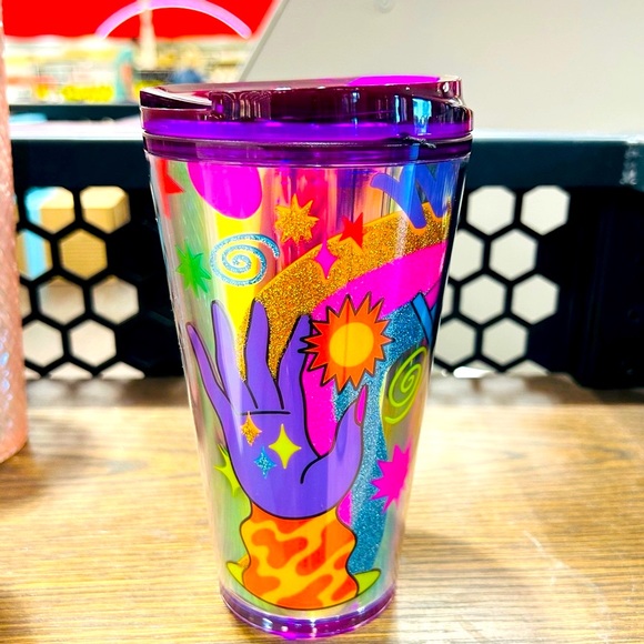 Starbucks Tim Singleton Pride Cup Holographic Tumbler Cold Brew 2023 Exclusive - Picture 3 of 11